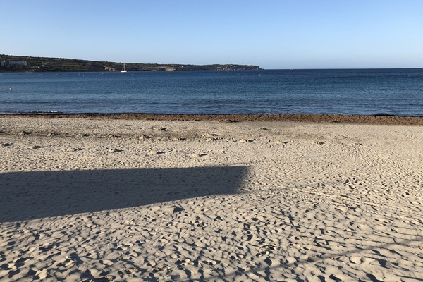 Ghadira Beach shore line