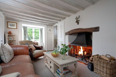 A stunning, one bedroomed, beamed thatched cottage in the village of Stockland.