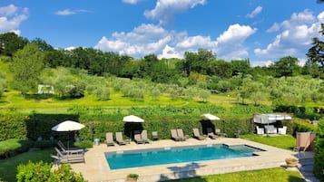 Außenpool, Liegestühle