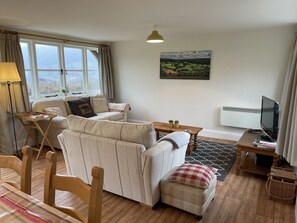 TV, DVD player, books