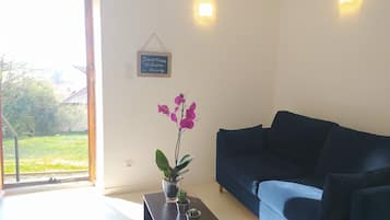 Fernseher, DVD-Player, Bücher, Musikbibliothek