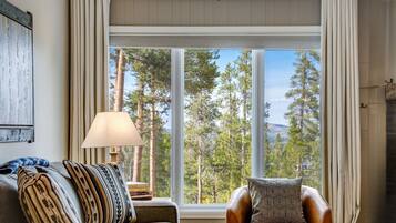 Smart-tv, eldstad, dvd-spelare och leksaker