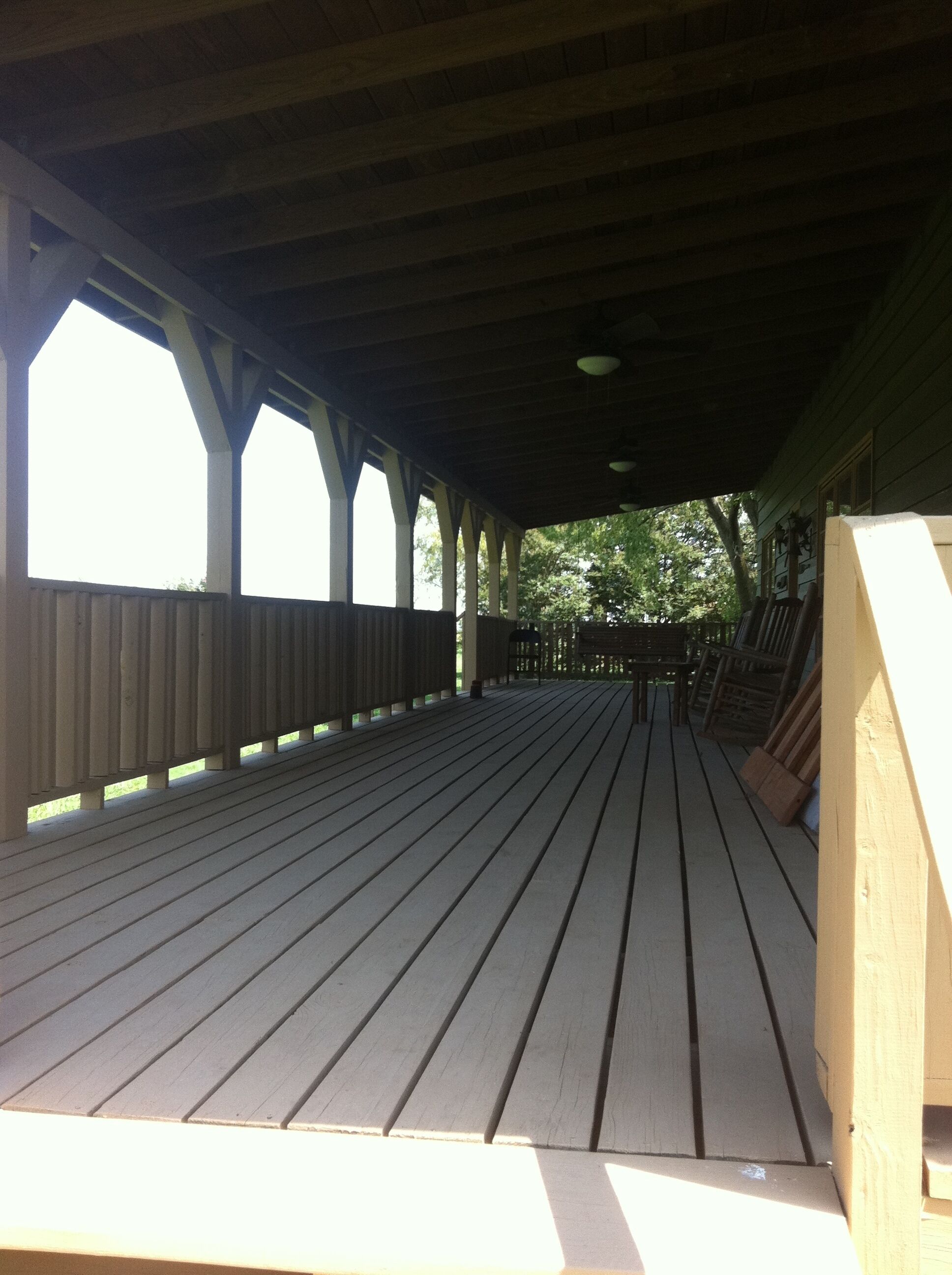 Front porch is very big and comfortable
