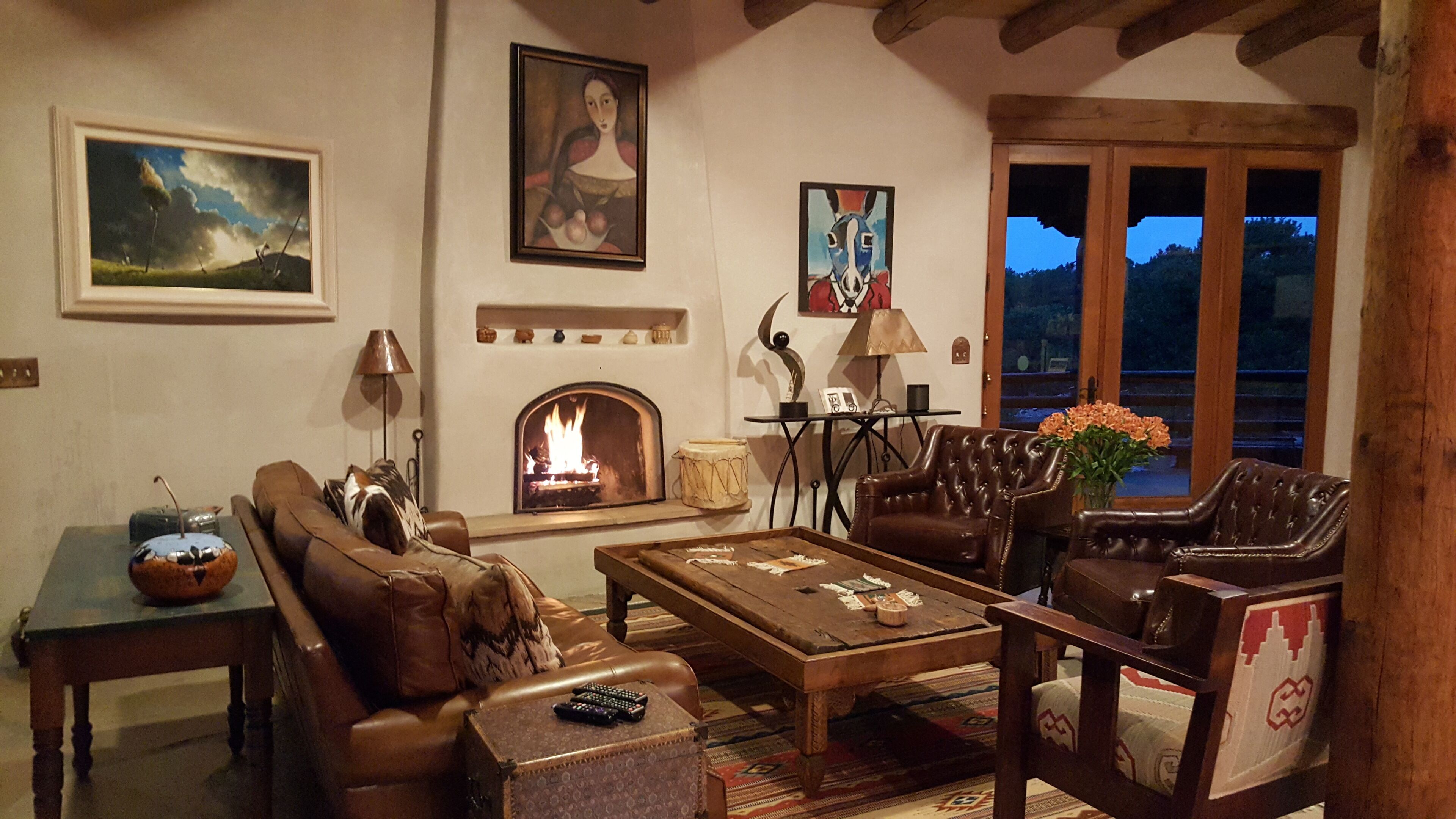 Relax in front of the fire, in the open concept Living Room