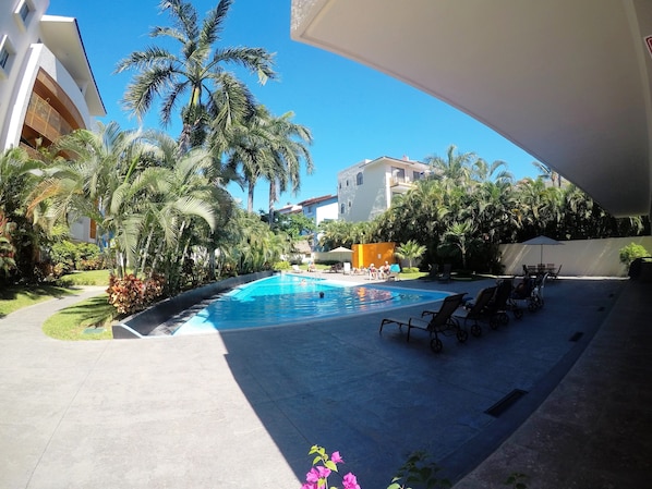 Indoor pool, a heated pool