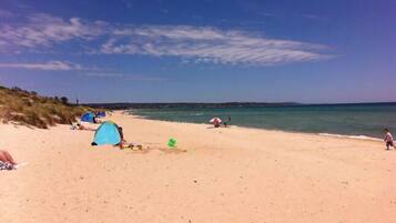 Beach nearby, sun-loungers