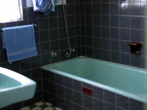 Shower, towels, soap