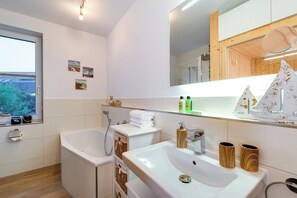 Shower, hair dryer