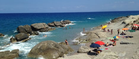 En la playa