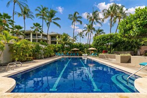 Pool - Partial Ocean Views, Top Floor. Beach Gear Included.  Vista Waikoloa A304 (Waikoloa Beach Resort)