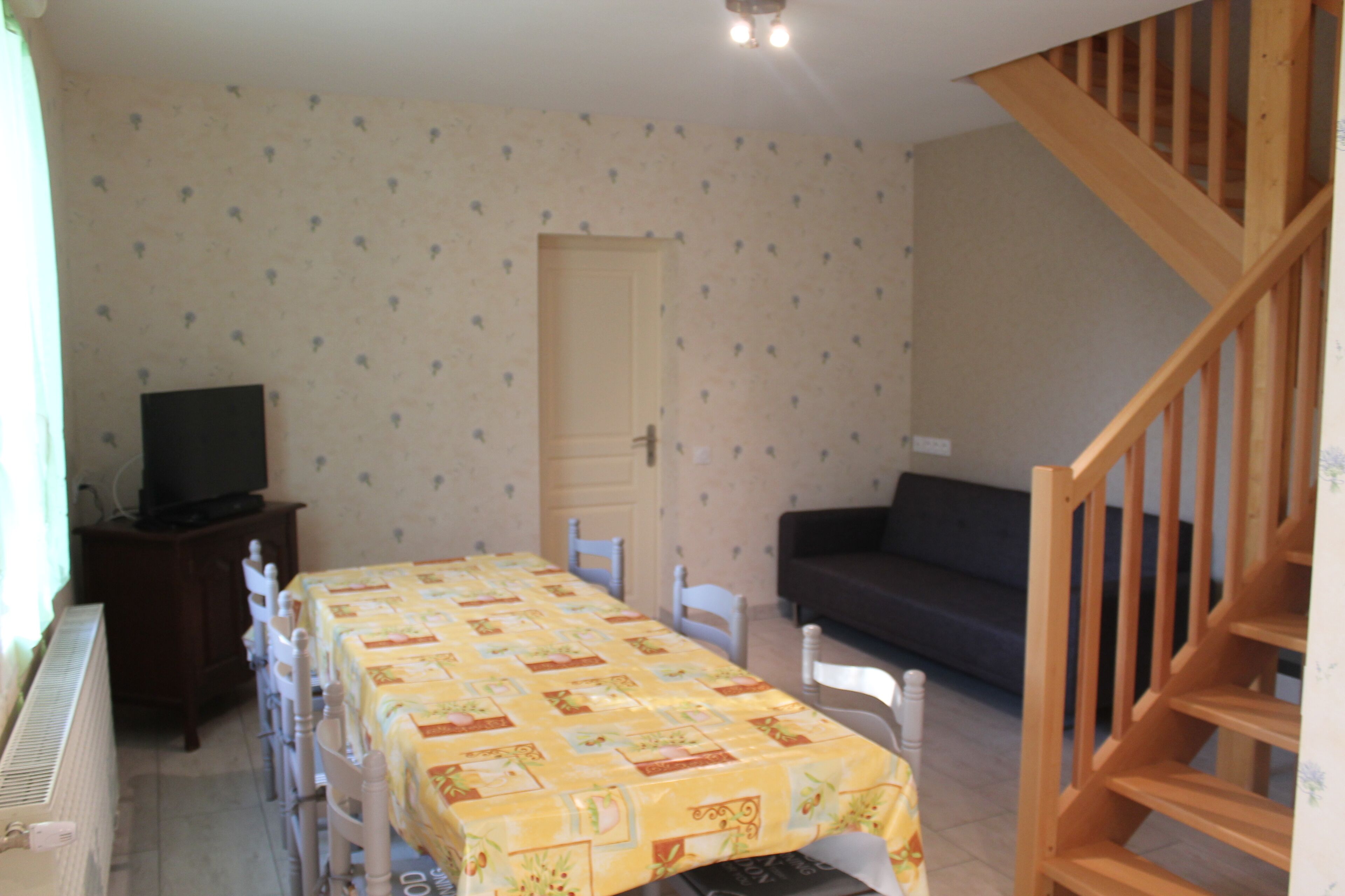 large cottage with baby equipment