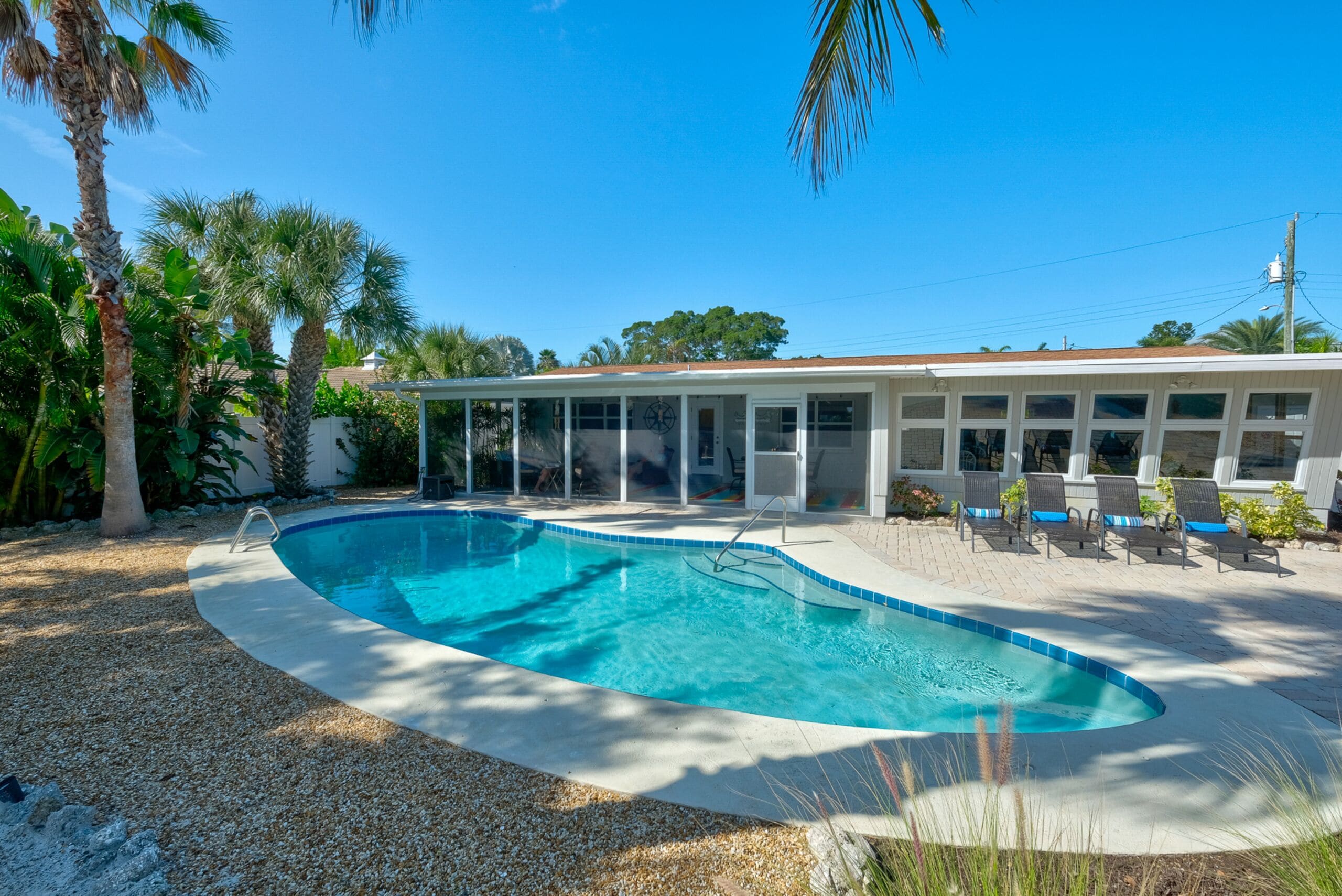 A heated pool