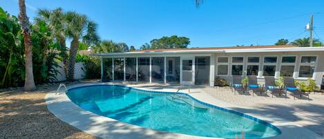 A heated pool