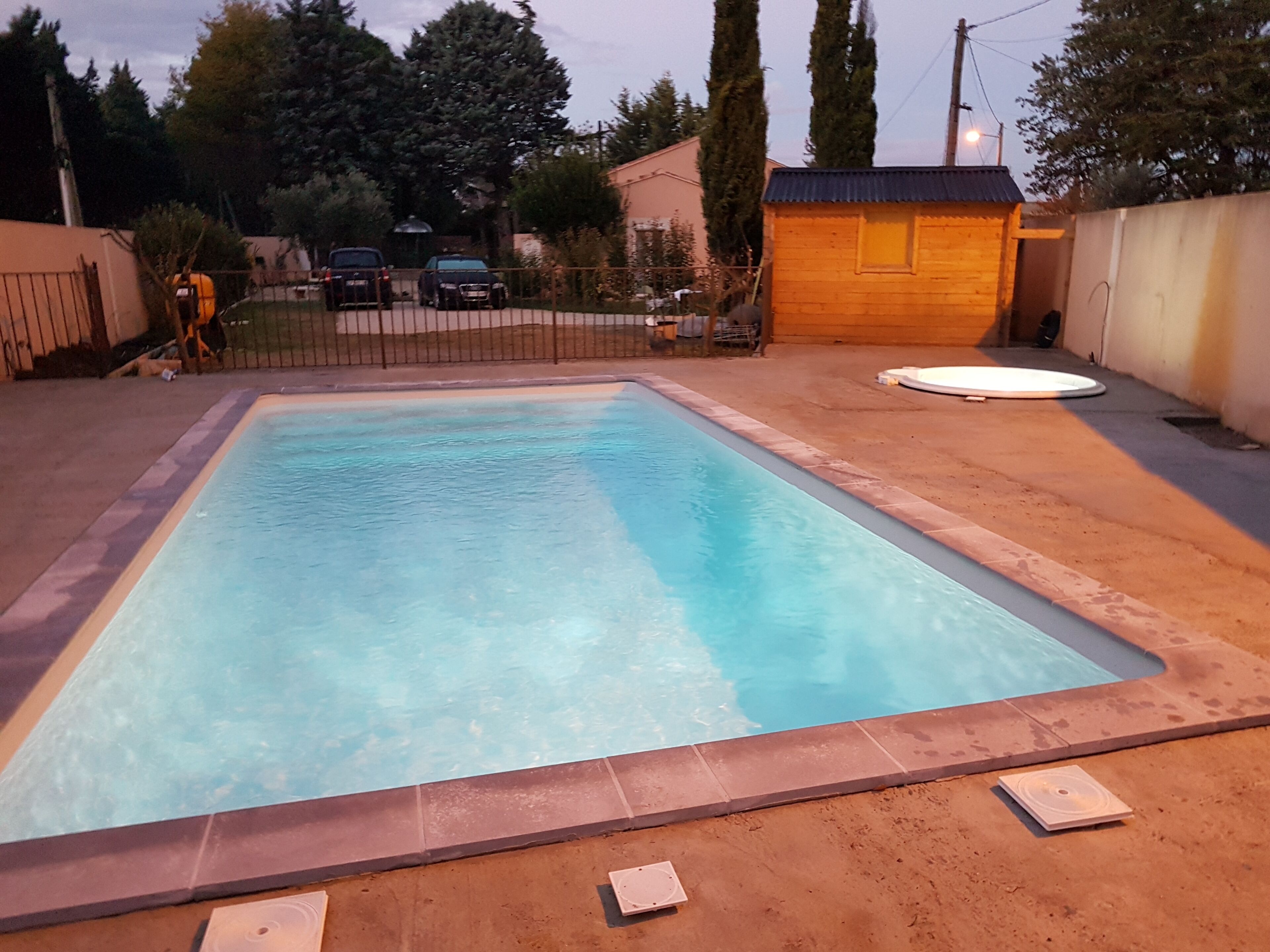 Outdoor pool, a heated pool