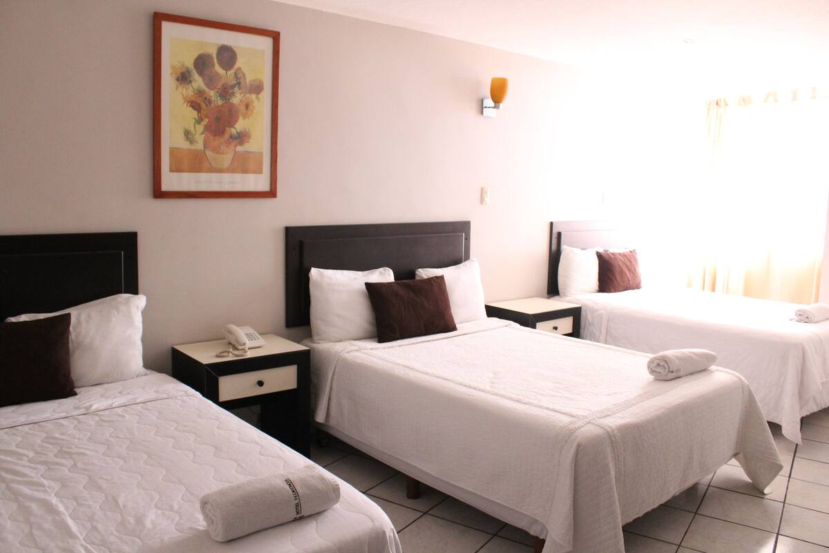Classic Triple Room, Multiple Beds, Non Smoking | Desk, laptop workspace, iron/ironing board (on request), WiFi (free)