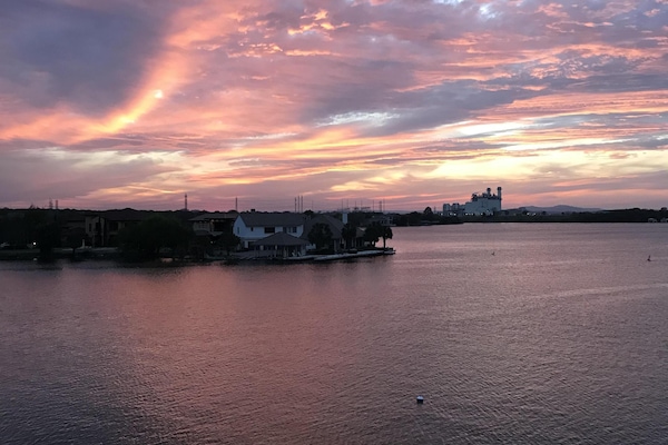 Sunsets are spectacular just off the balcony
