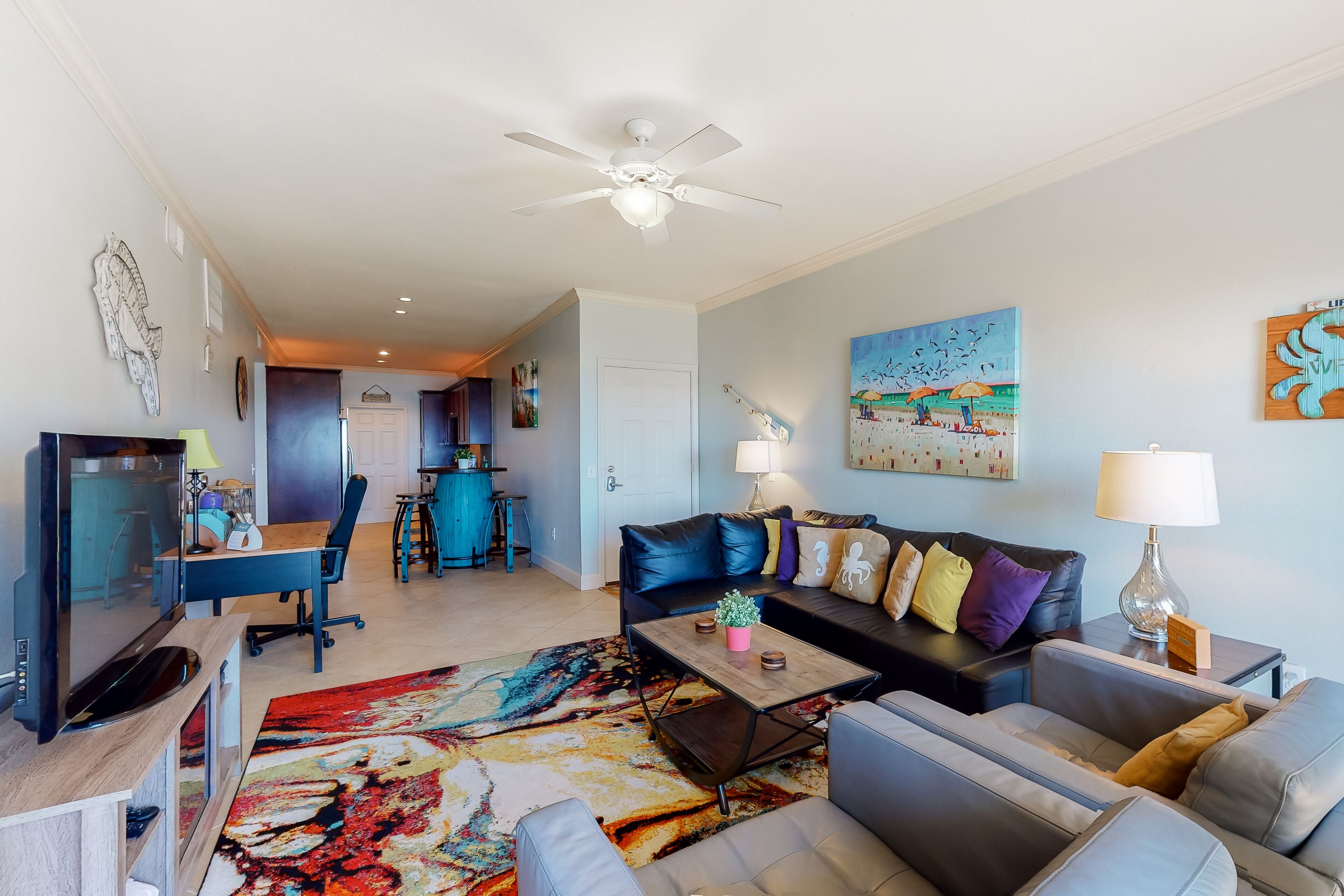 Televisión, reproductor de DVD, videoteca