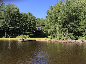 View to house from private lake