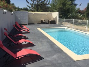 Outdoor pool - Great House in the heart of the vineyard (Murviel-lès-Béziers)