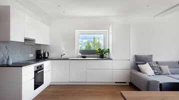 Kühlschrank, Ofen, Herdplatte, Geschirrspüler