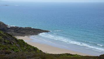 Chaises longues, serviettes de plage