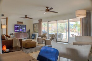 Smart TV, DVD player, books