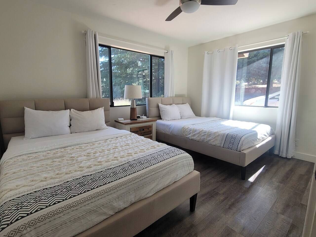 3 bedrooms, desk, iron/ironing board, travel cot