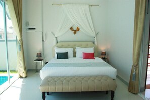 Deluxe Villa, Multiple Beds, Non Smoking, Pool View | 4 bedrooms, premium bedding, free WiFi