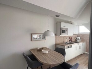 Fridge, microwave, dishwasher, highchair