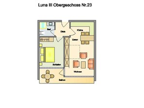 Floor plan - Luna23 (Room category) - Luna III (Sankt Peter-Ording)