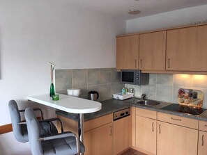 Fridge, microwave, dishwasher, highchair