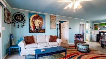 Smart TV, Netflix, DVD player, books