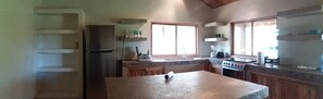 Fridge, oven, stovetop, coffee/tea maker