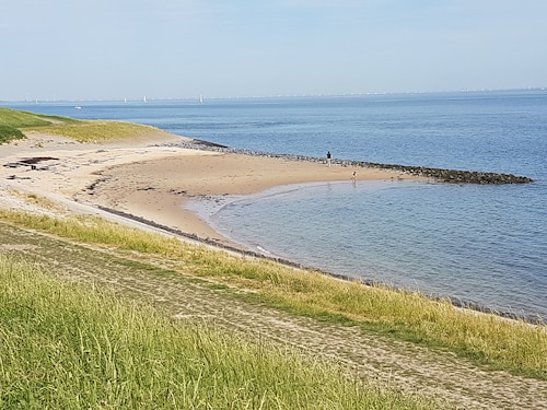 Holiday home in a quiet holiday park in Zeeland directly on the sea