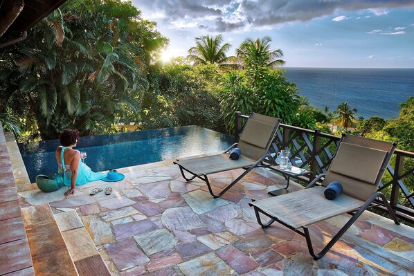 A heated pool