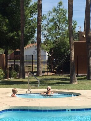 Outdoor pool, a heated pool