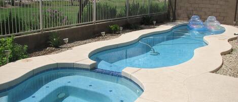 Outdoor pool, a heated pool