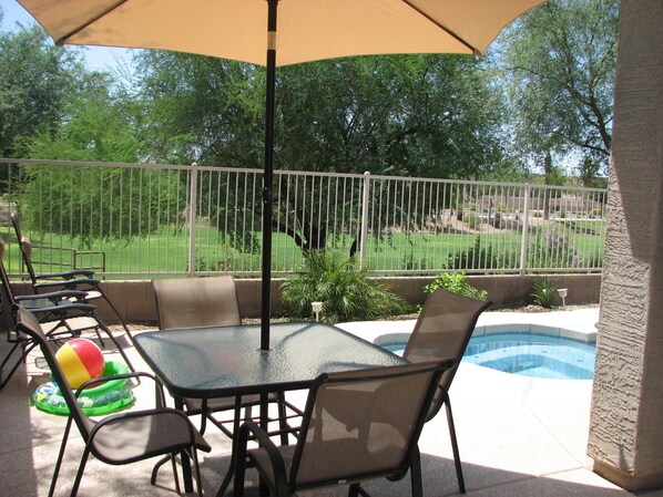 Outdoor pool, a heated pool