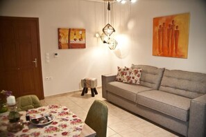 Superior Apartment, Multiple Beds, Garden View | Living area | Heated floors - Chalkida Apartments (Chalcis)