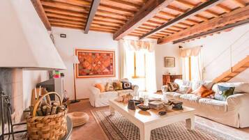 TV connectée, cheminée, lecteur de DVD