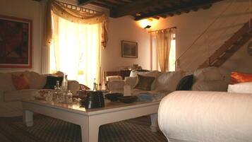 TV connectée, cheminée, lecteur de DVD