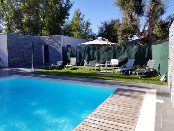 A heated pool