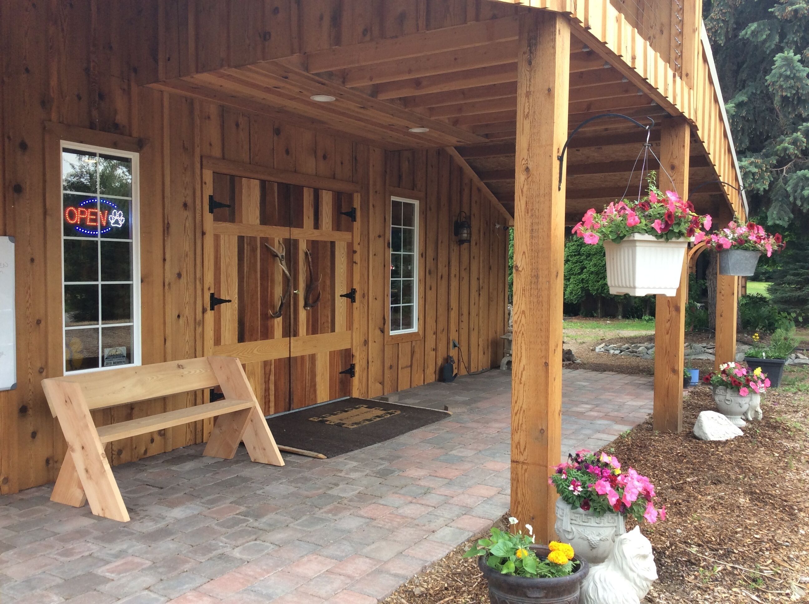 Shop for groceries and locally crafted gifts at Paws Produce, located on site. 