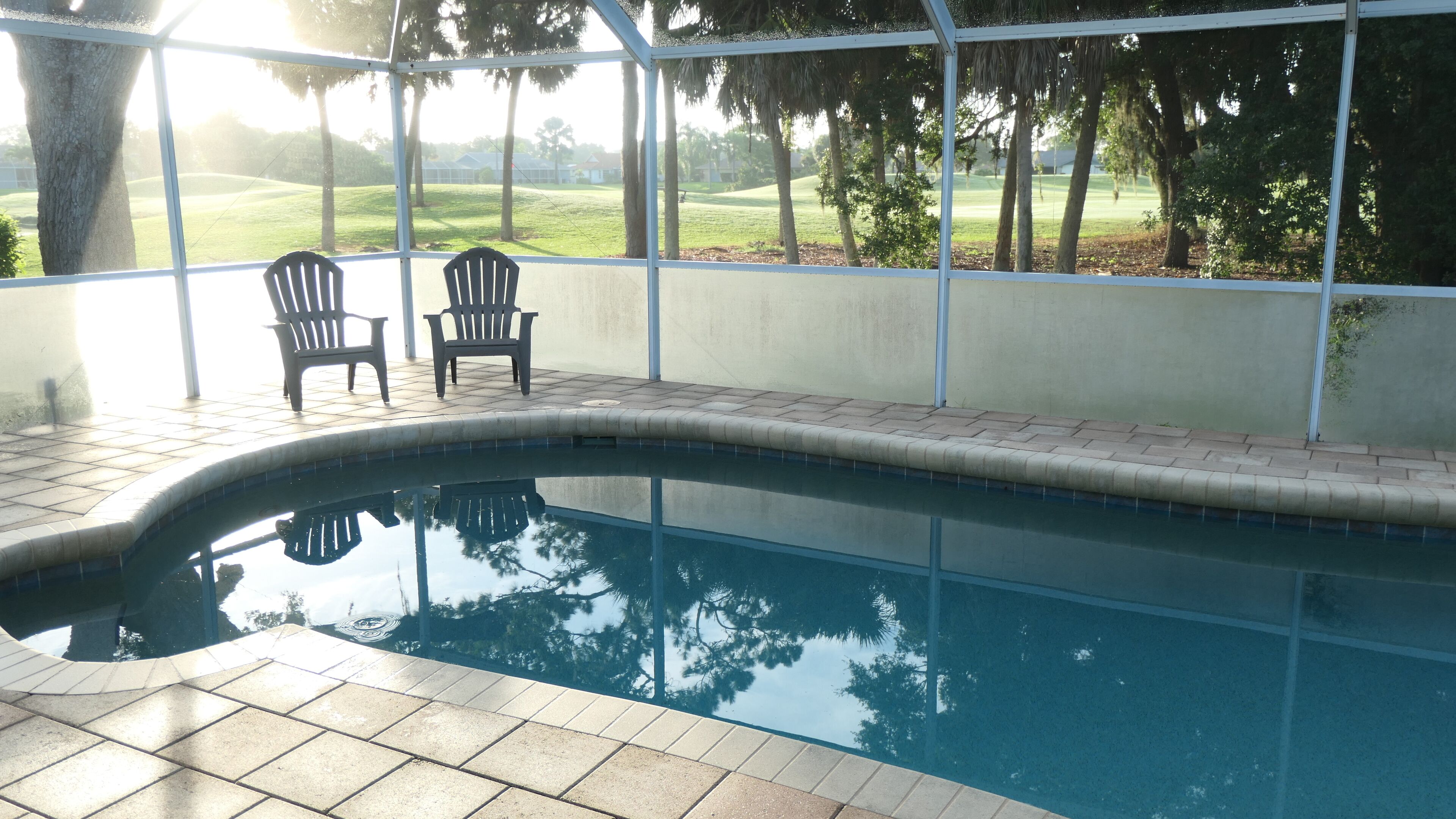 Piscine extérieure, piscine chauffée