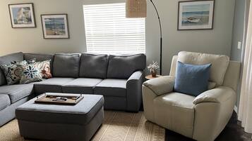 Smart TV, DVD player, books