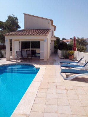 A heated pool