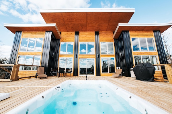 Our stunning home, with all year heated spa pool and hot tub is a joy for all.