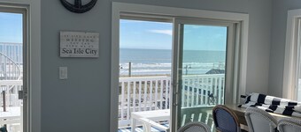 4 Br, 2 Ba Penthouse Condo with Ocean View- Beach Block- Heart of Sea Isle City