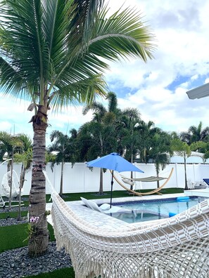Outdoor pool, a heated pool