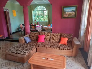 TV, fireplace, DVD player, books